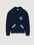 Cardigan in lana con patch S