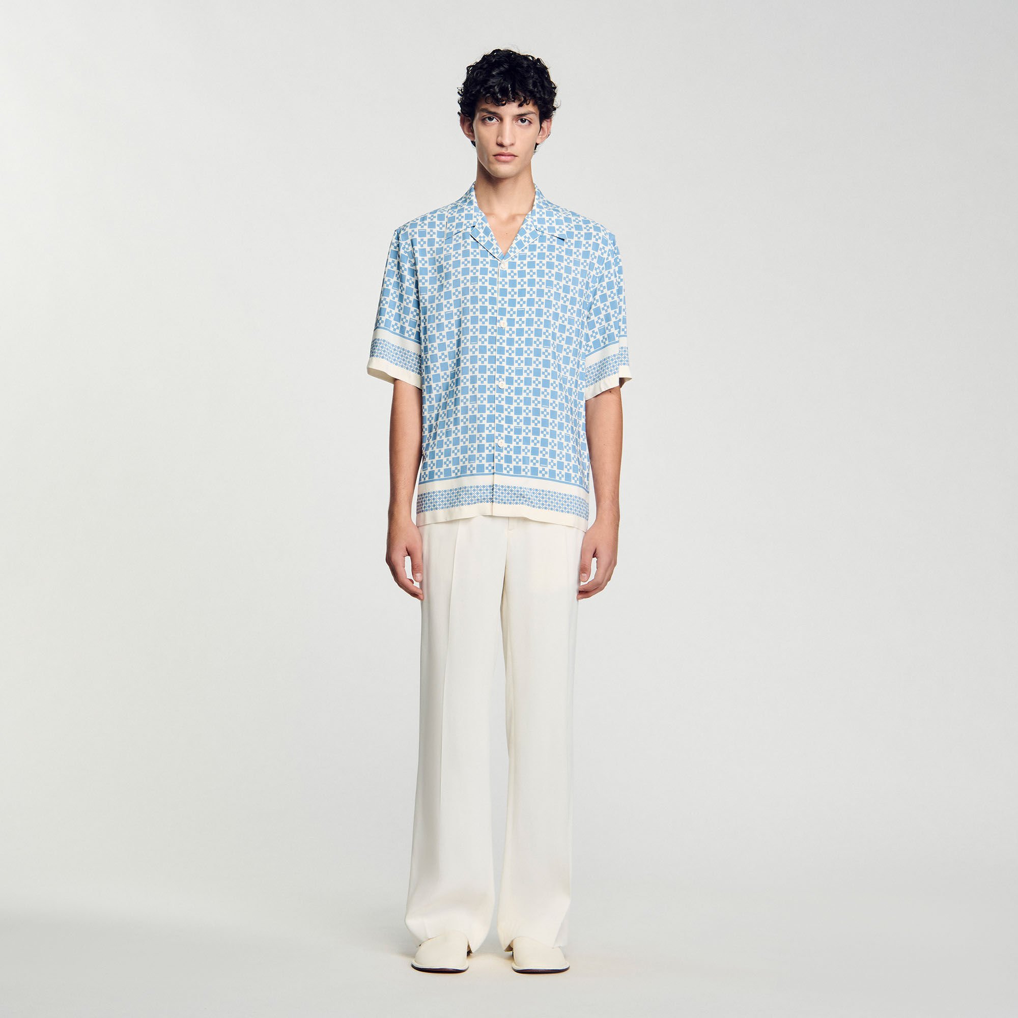 Camicia fluida con stampa Square Cross