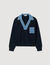 Maglione con dettagli in denim