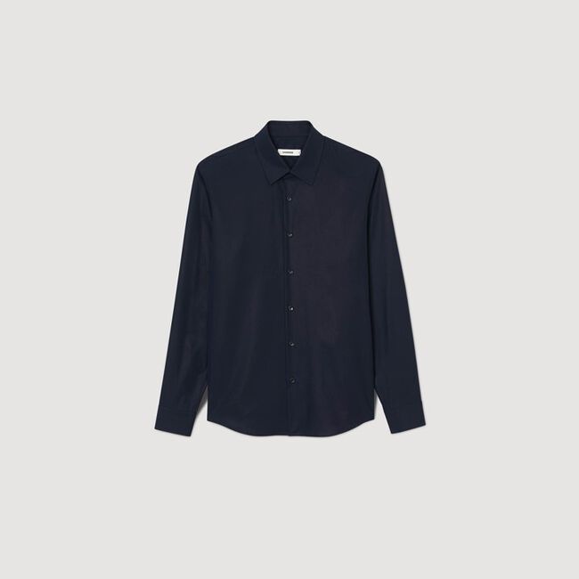 Camicia aderente in cotone stretch