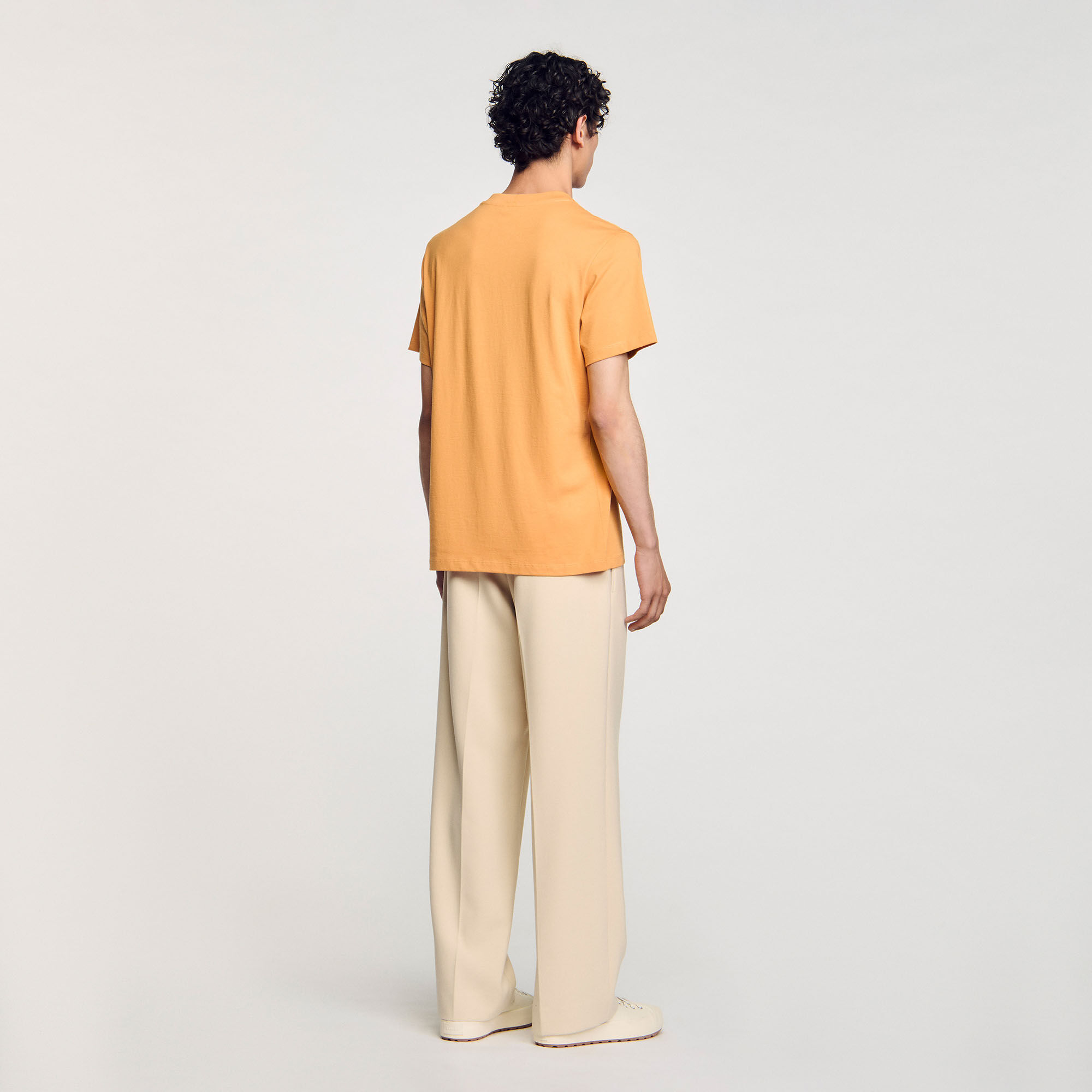 T-shirt in cotone con stampa a onde
