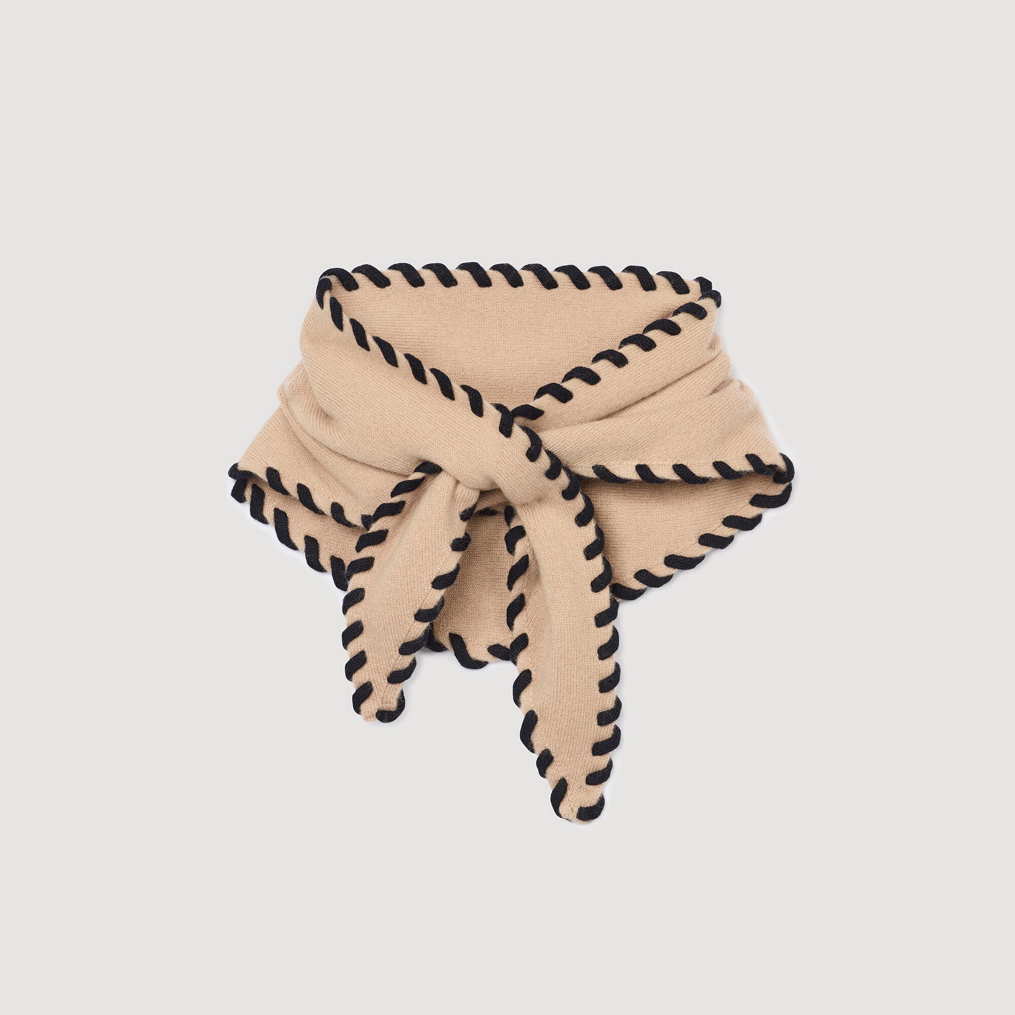 Colletto foulard in lana e cashmere