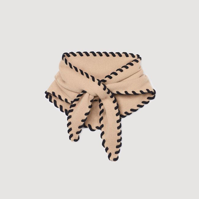 Colletto foulard in lana e cashmere