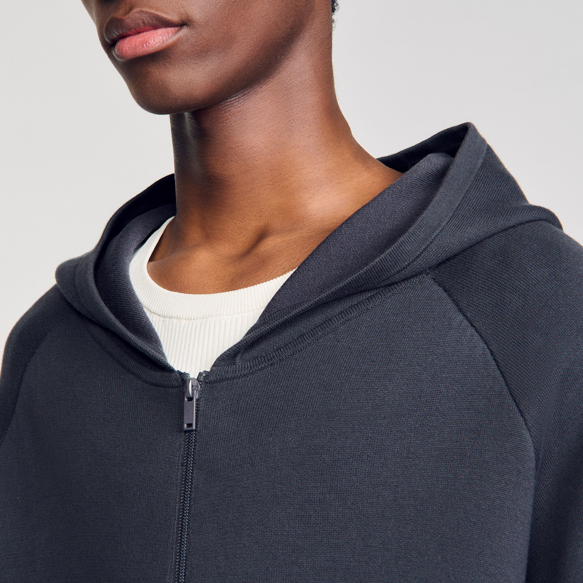 Cardigan cappuccio in maglia Milano