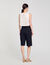 Crop top plissettato collo strass