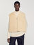 Cardigan smanicato montone scamosciato