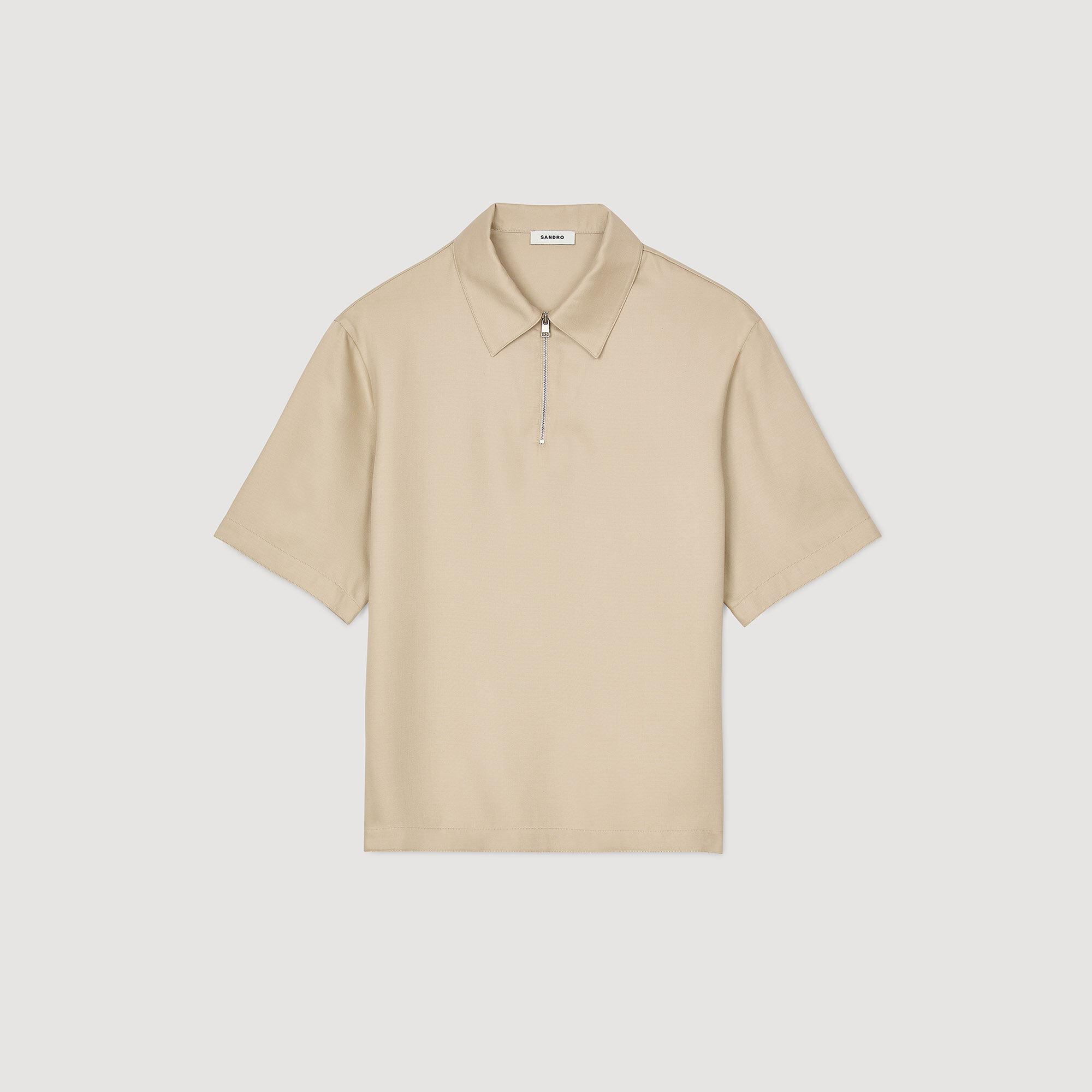 Polo con colletto a zip