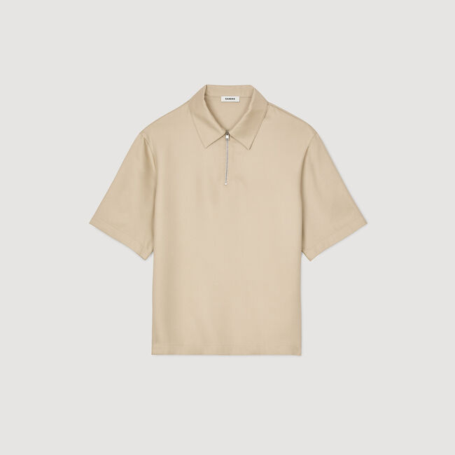 Polo con colletto a zip