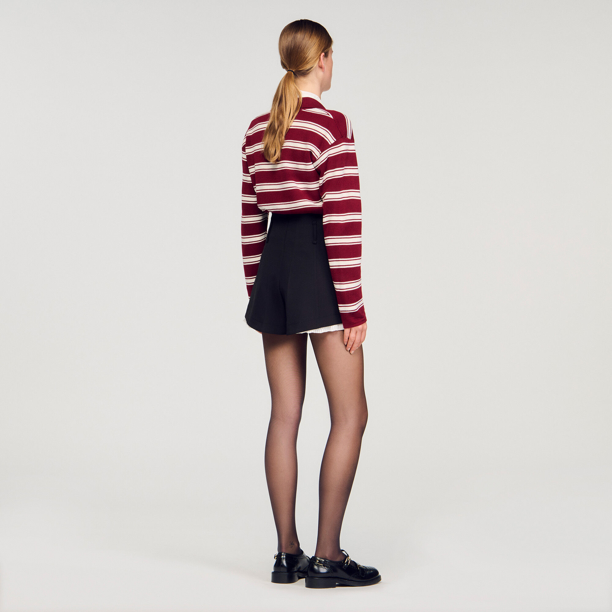 Short sartoriale con volant