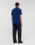 Polo con logo in pelle