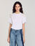 T-shirt con fiori ricamati