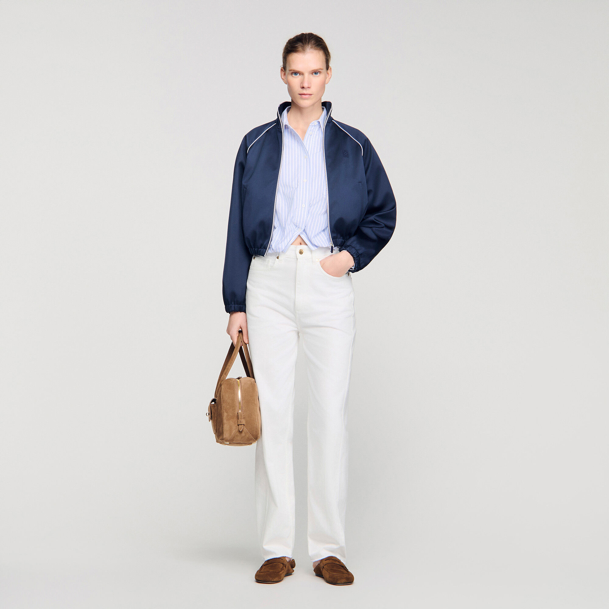 Camicia corta a righe