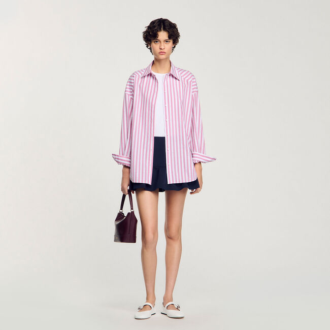 Camicia a righe glitterata