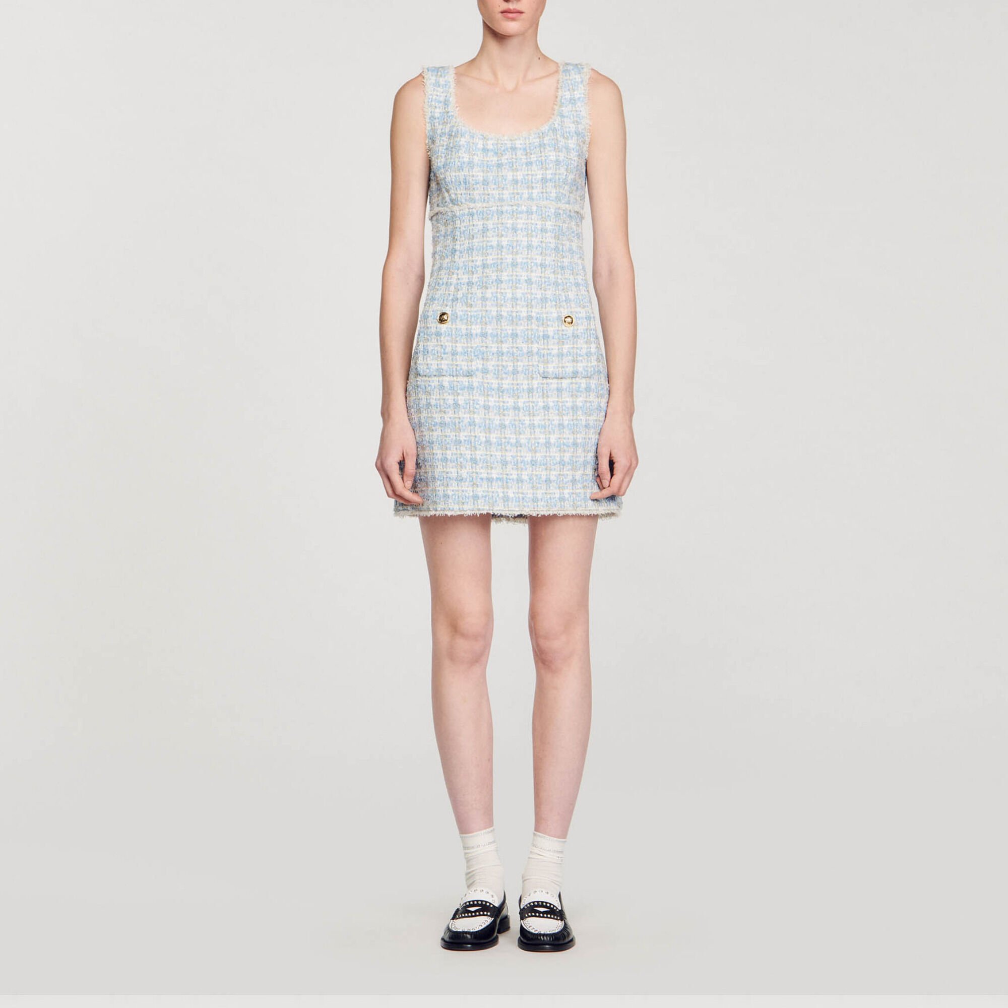 Abito corto in tweed