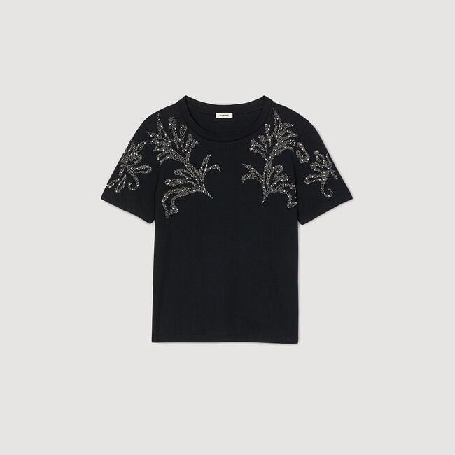 T-shirt con dettagli ricamati