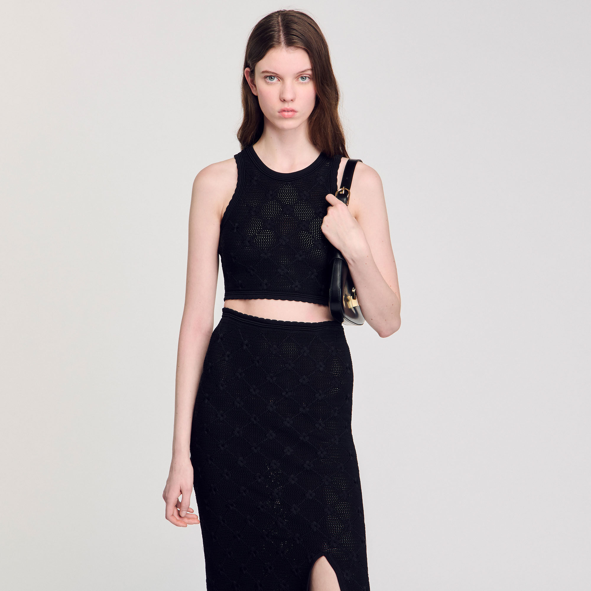 Top in maglia fantasia