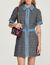 Abito corto in tweed e denim