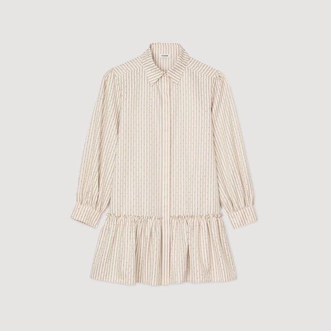 Abito a camicia glitterato a righe