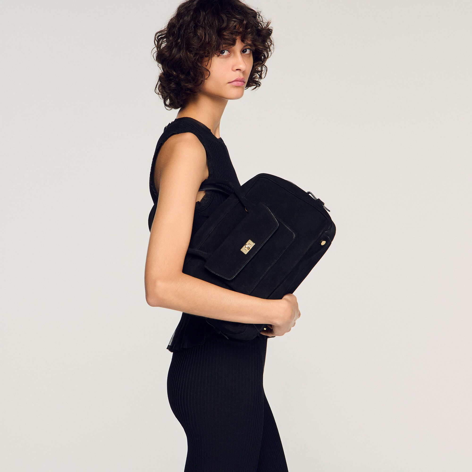 Borsa EZMEH in pelle scamosciata