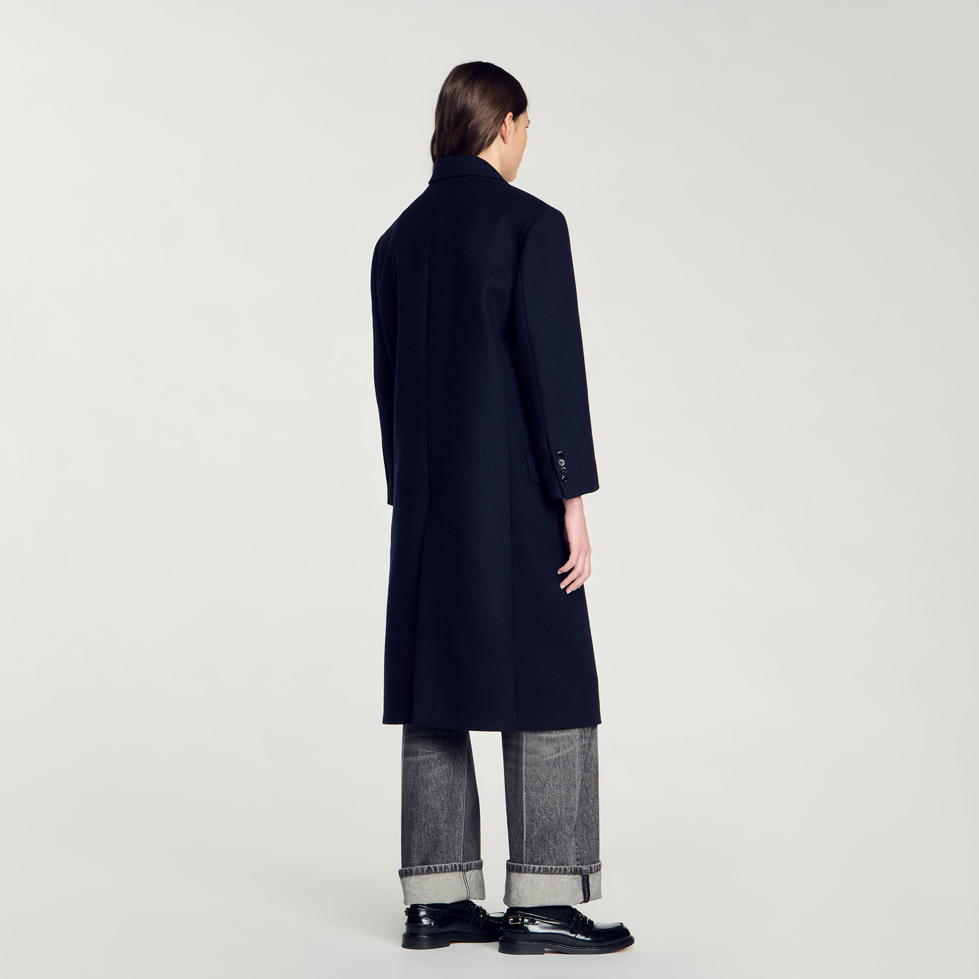 Cappotto lungo in misto lana