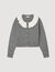 Cardigan con colletto a contrasto