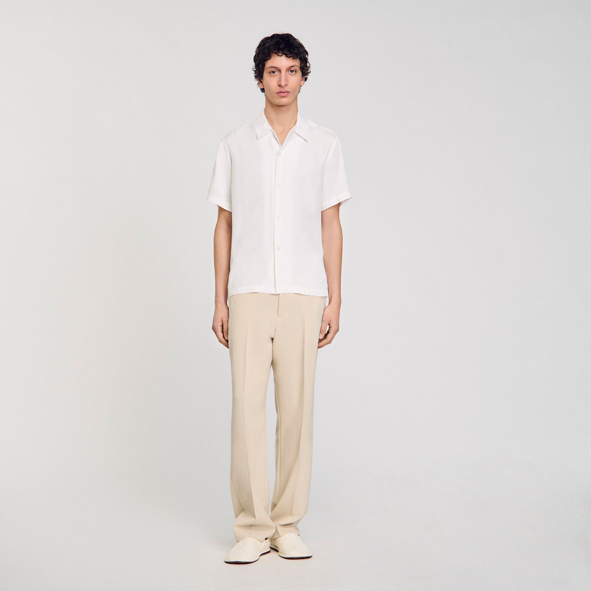 Camicia con colletto aperto