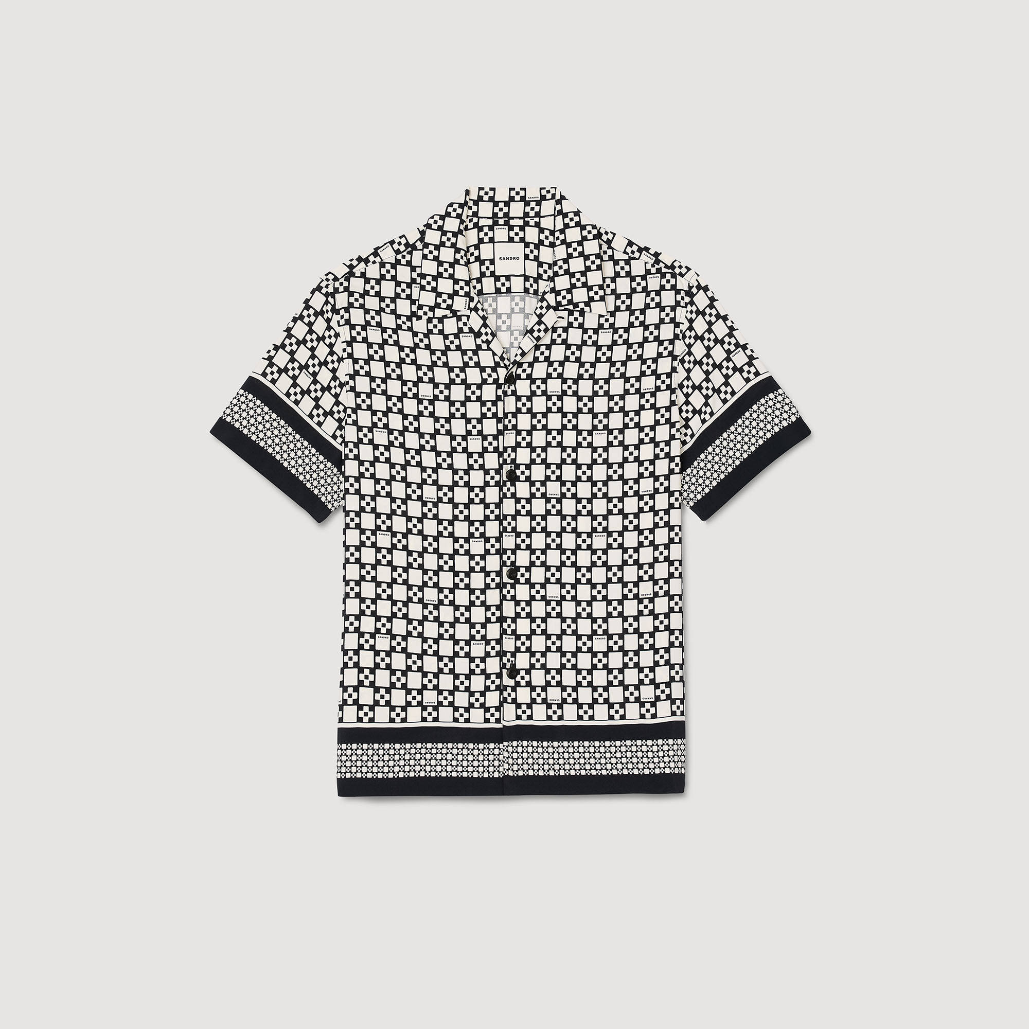 Camicia fluida con stampa Square Cross