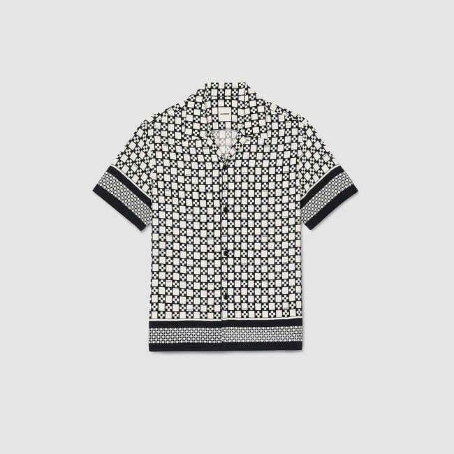 Camicia fluida con stampa Square Cross