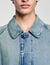 Cappotto lungo in jeans délavé