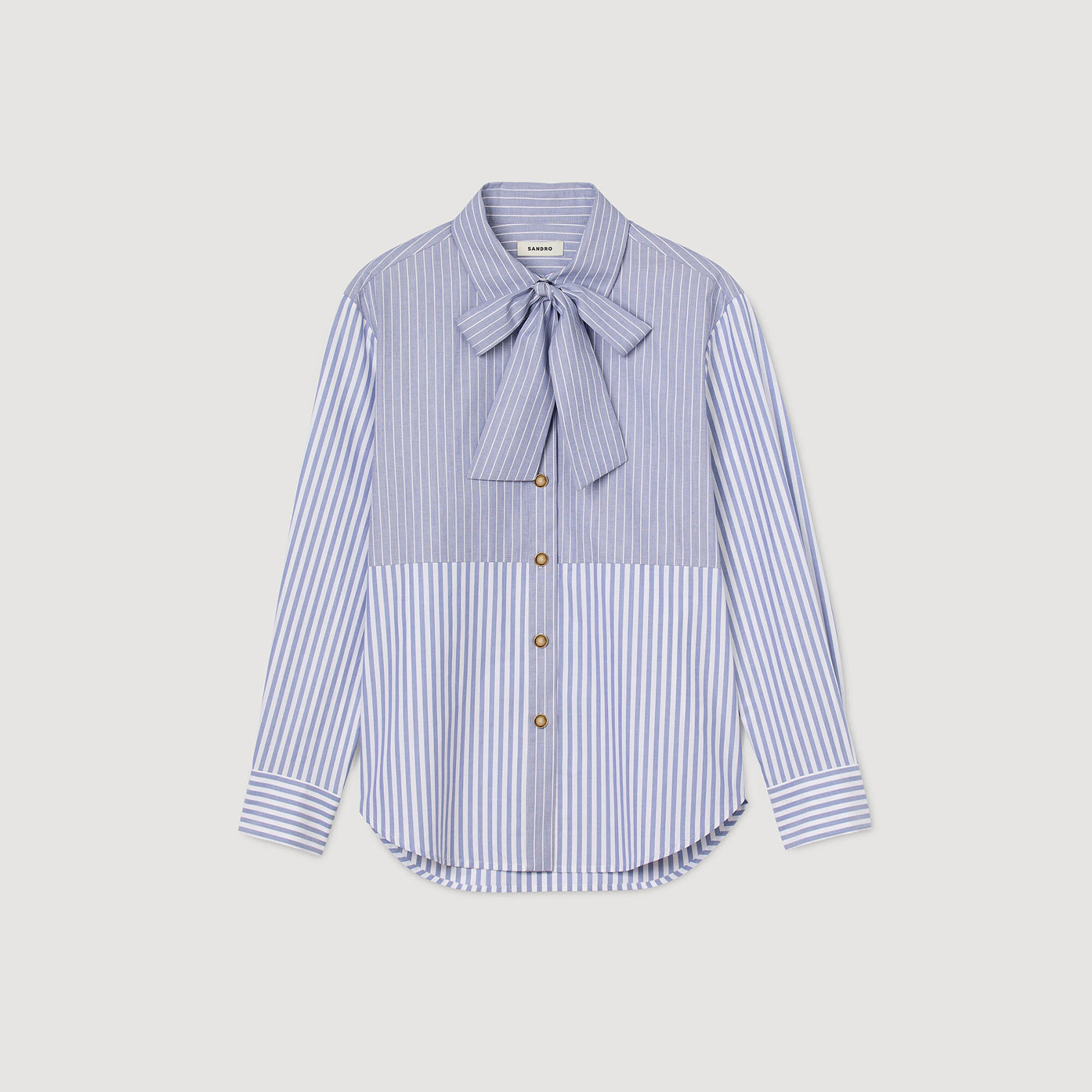 Camicia cravatta a righe
