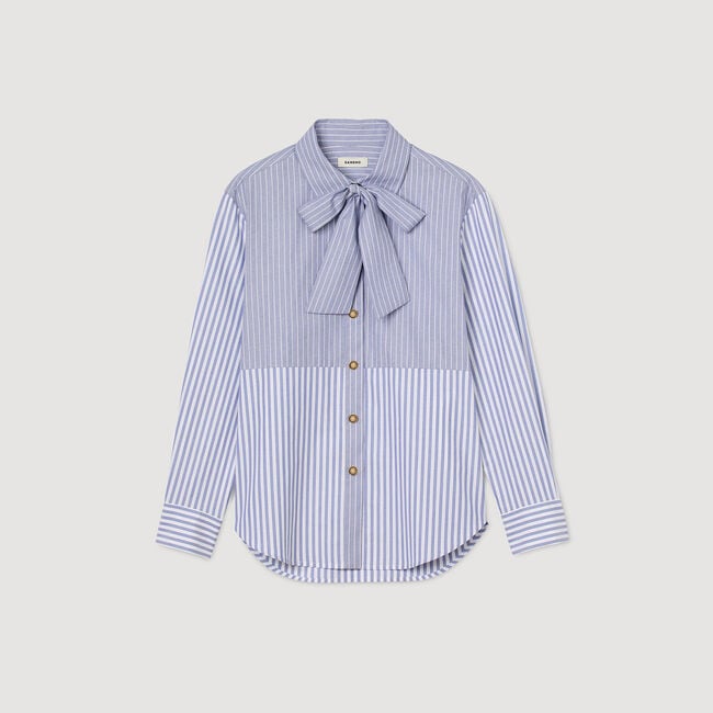 Camicia cravatta a righe