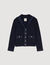 Cardigan con dettagli in denim