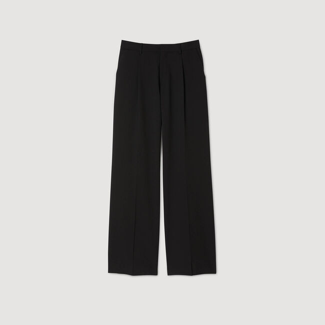 Pantaloni larghi con pieghe