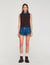 Maglione in maglia e denim