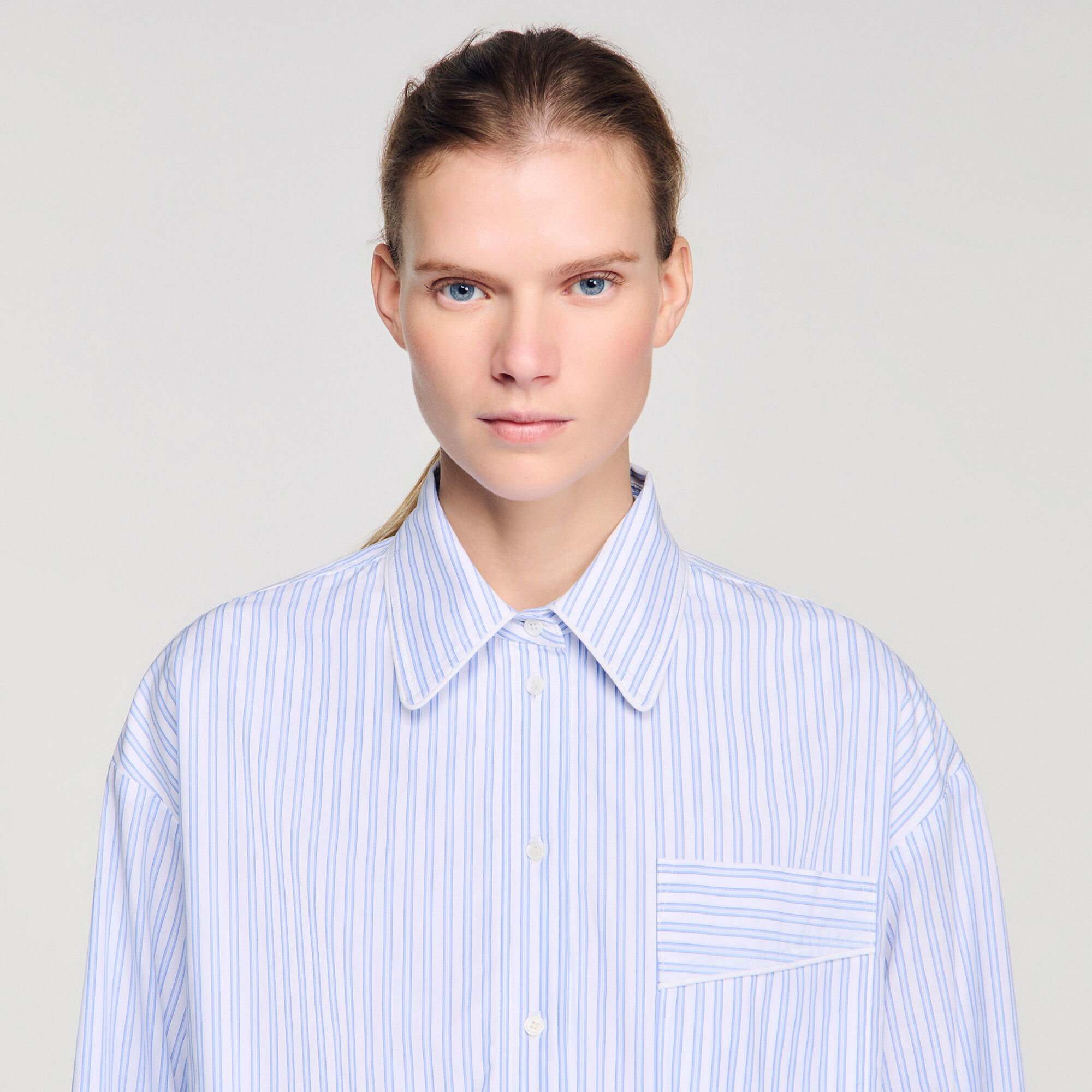 Camicia corta a righe