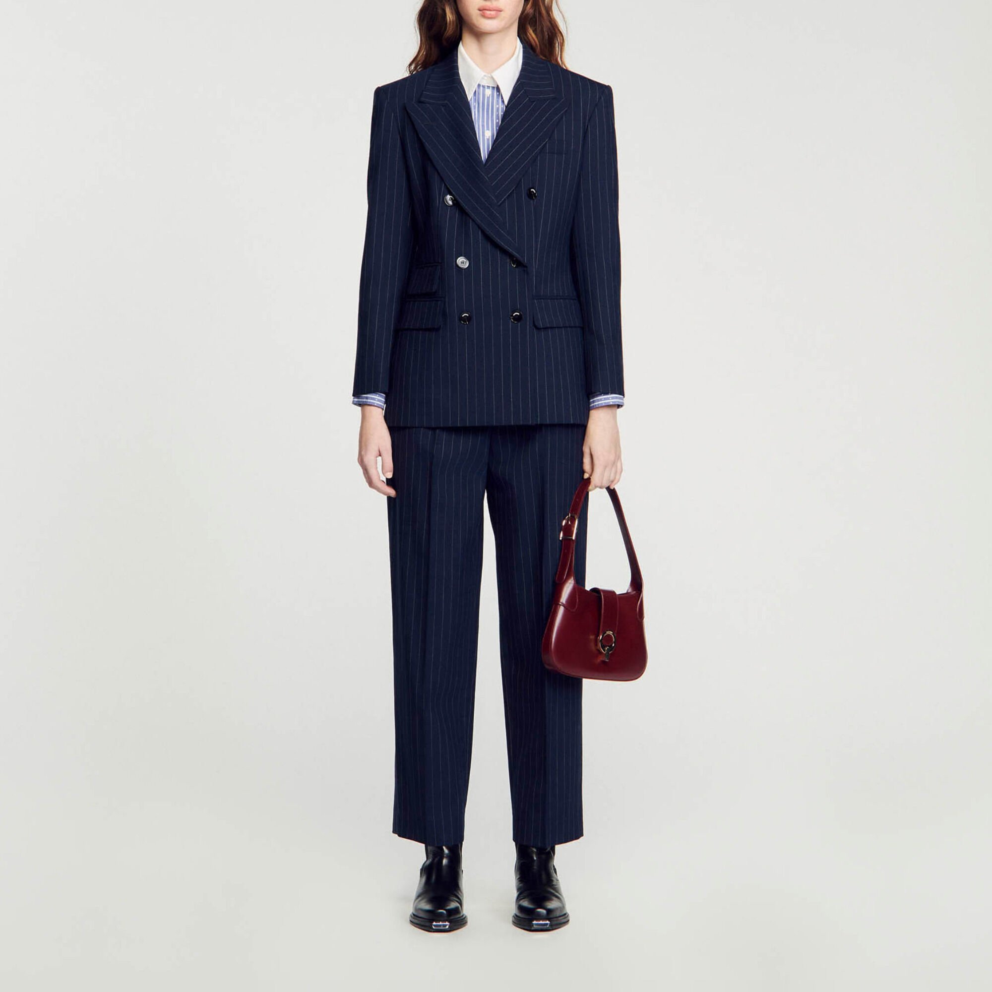 Giacca da tailleur con motivo a righe