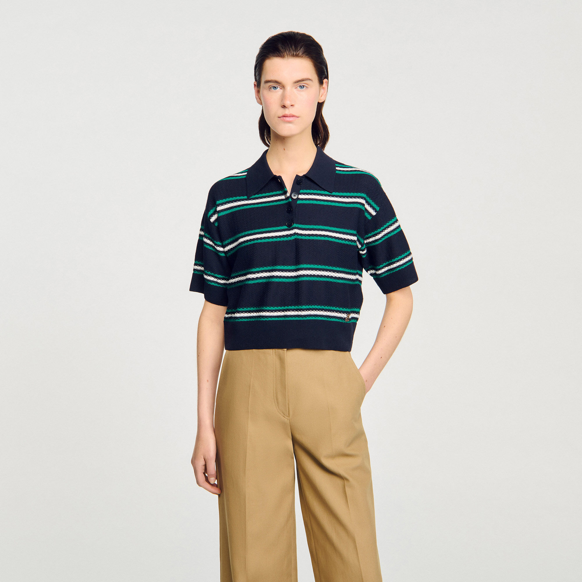 Maglione con colletto a polo