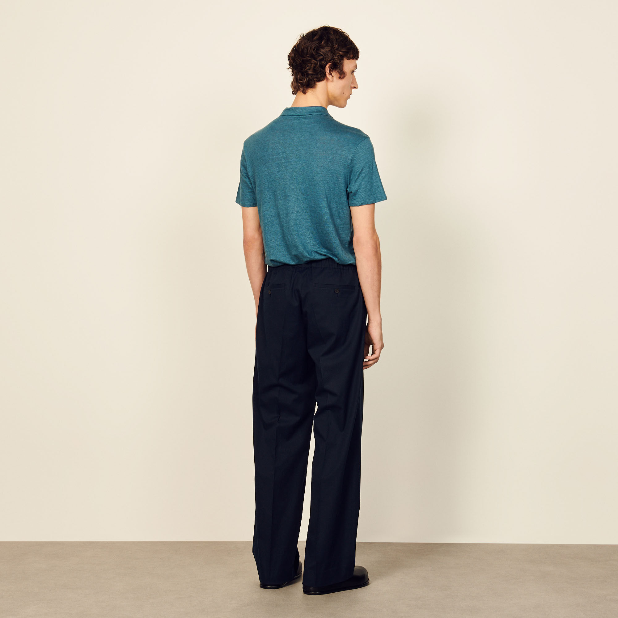 Pantaloni larghi in cotone biologico