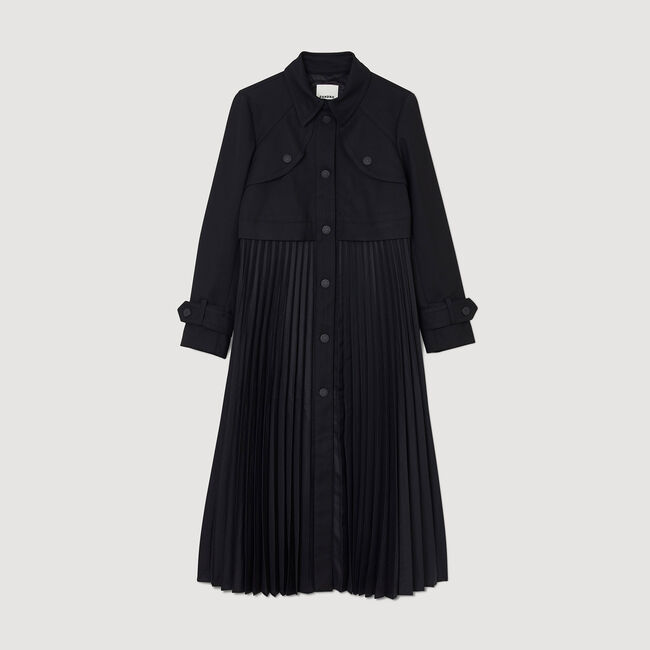 Trench plissettato