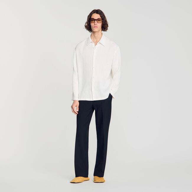 Camicia fluida effetto stropicciato