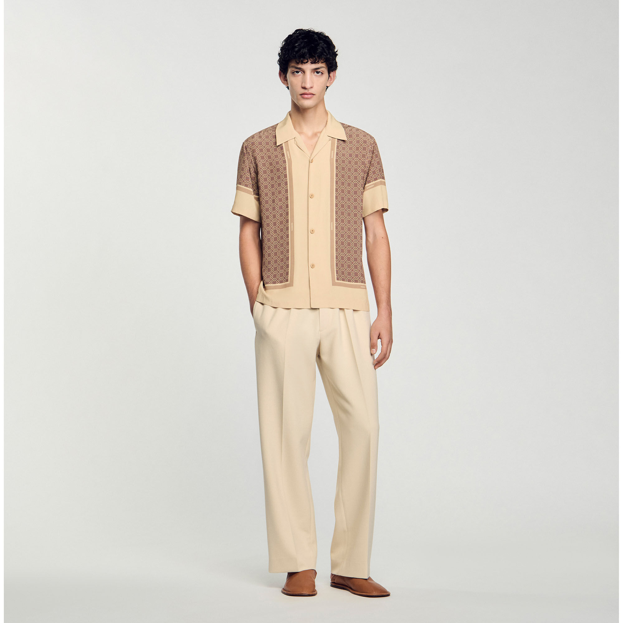 Camicia a maniche corte con stampa