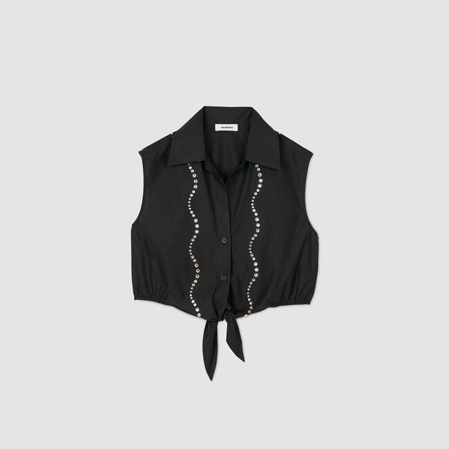 Camicia corta glitterata