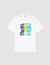 T-shirt in cotone con stampa a onde