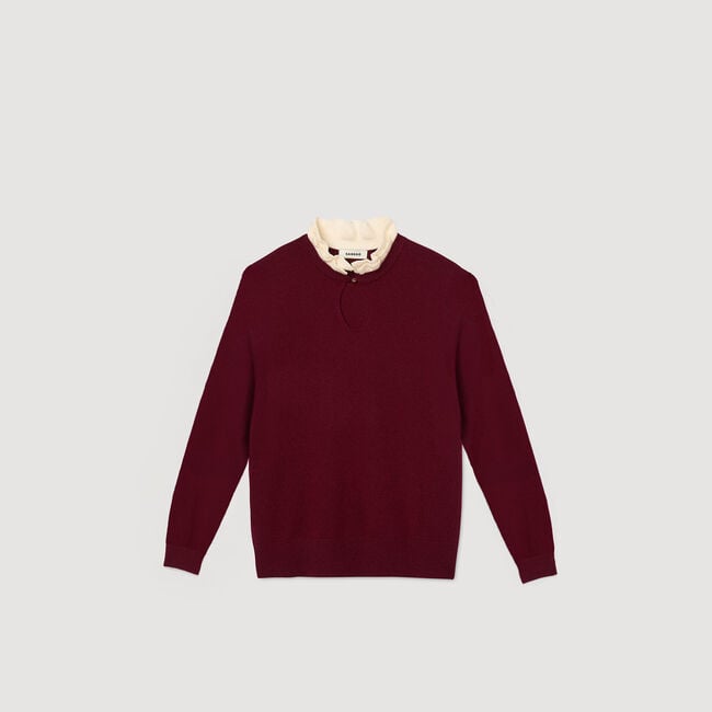 Maglione con collo arricciato