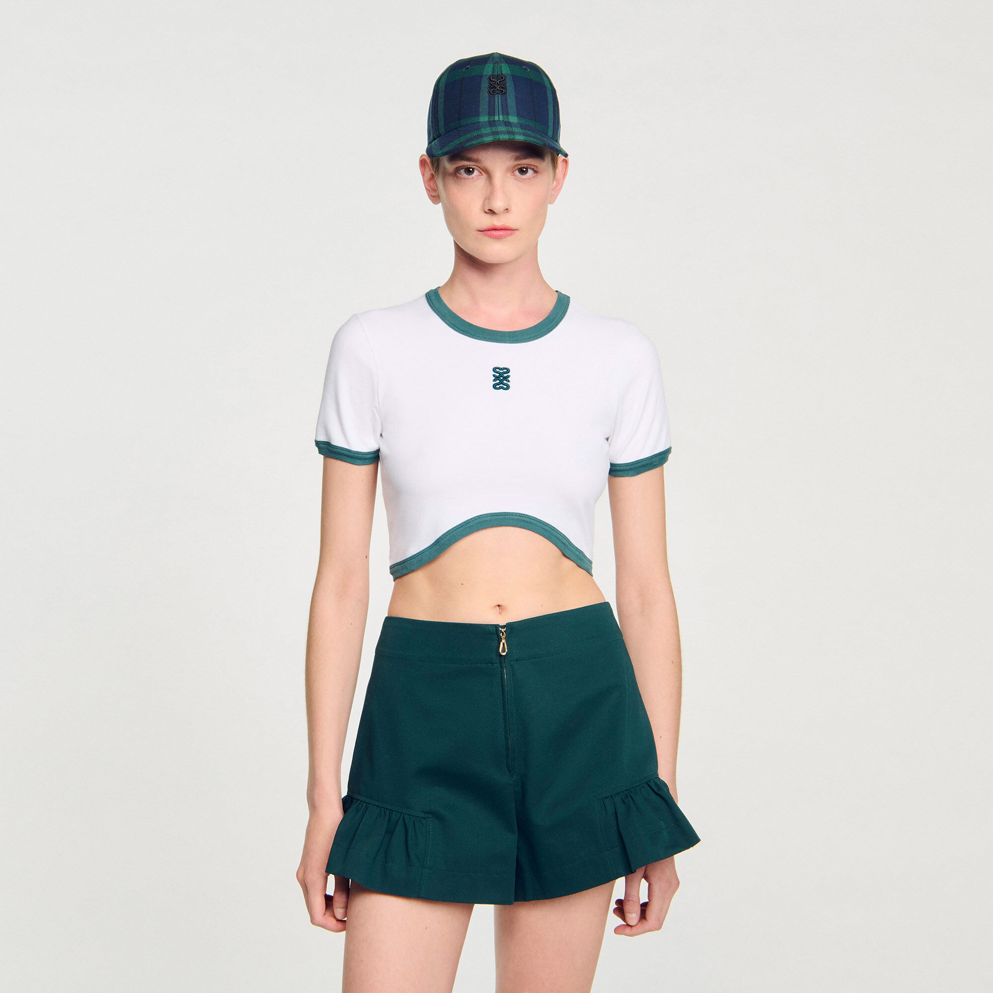 T-shirt corta bicolore