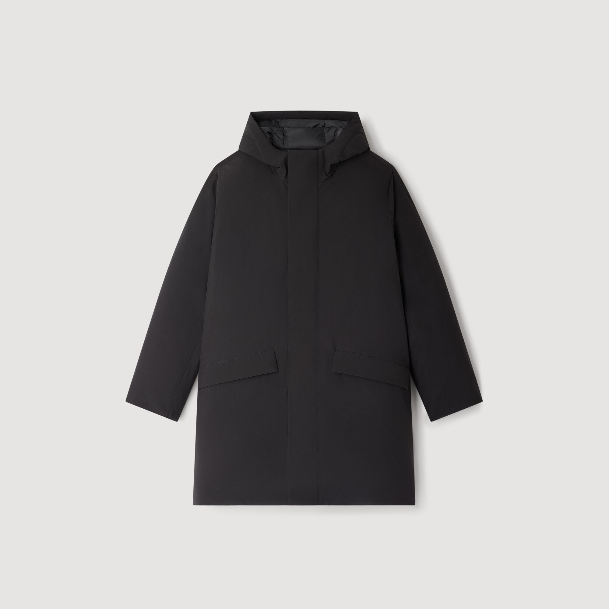 Parka con cappuccio e zip