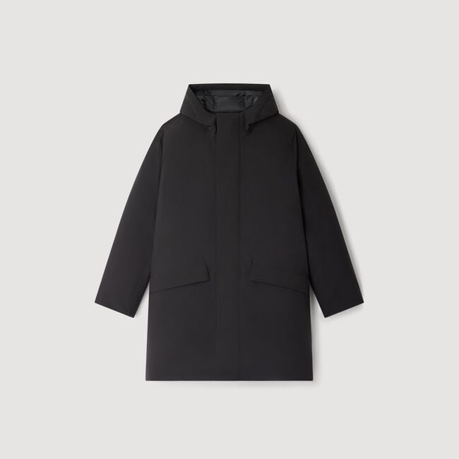 Parka con cappuccio e zip