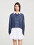 Camicia a quadri glitterata