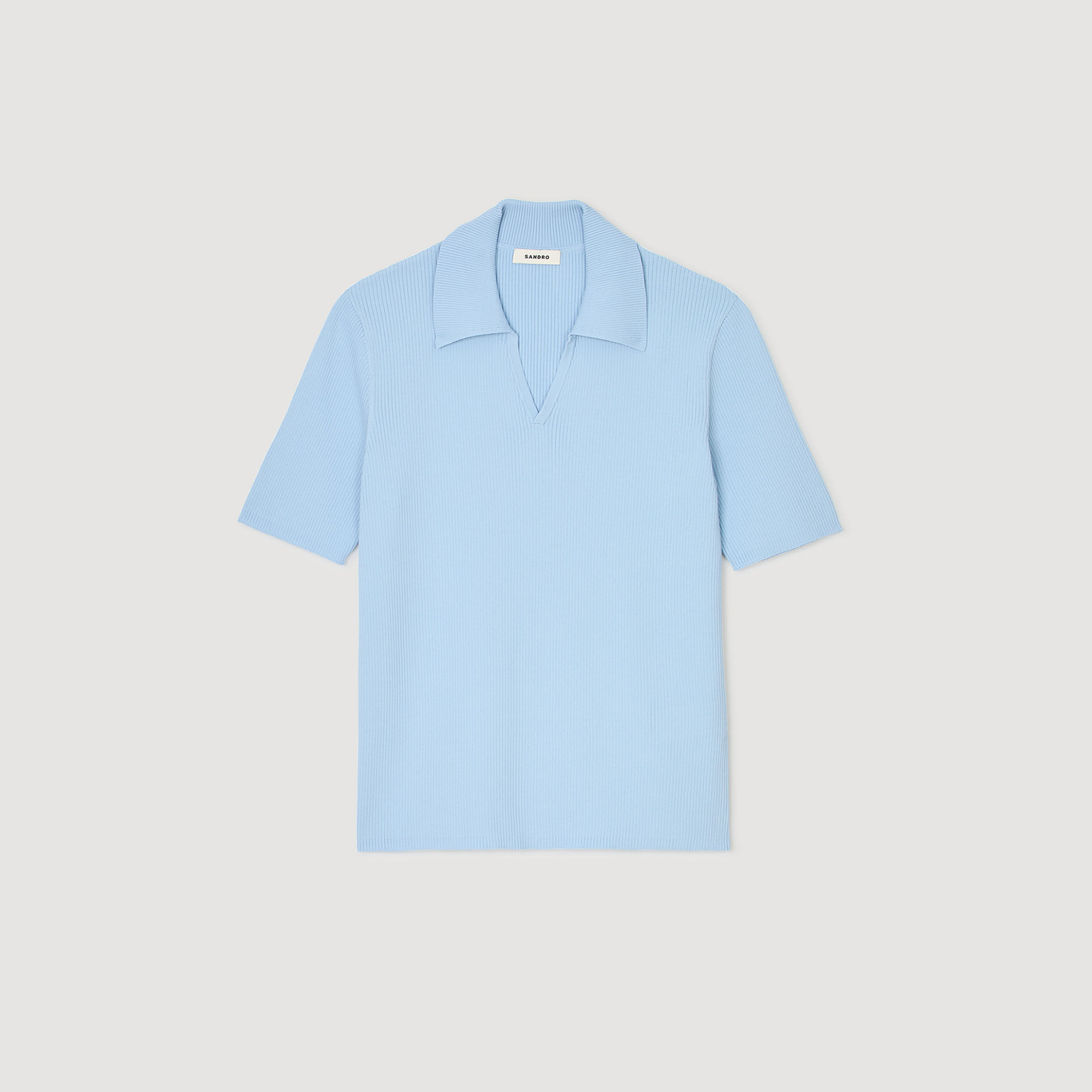 Polo in maglia a coste