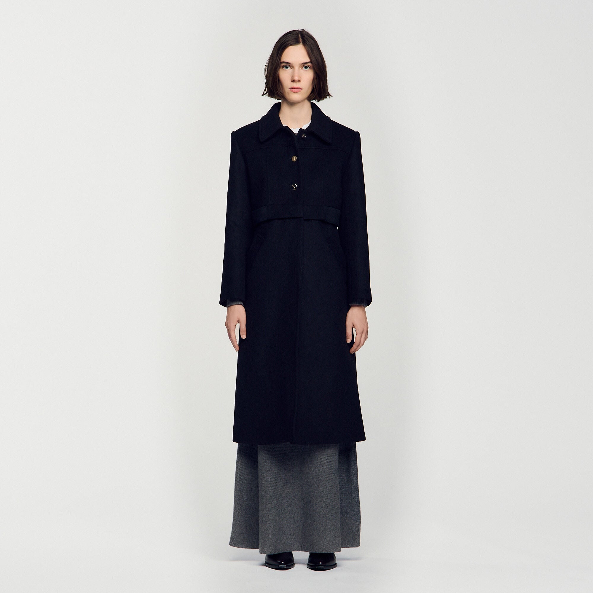 Cappotto in lana effetto 2 in 1 - Donna | Sandro